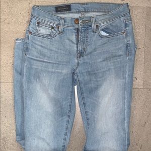 Jcrew toothpick light wash denim